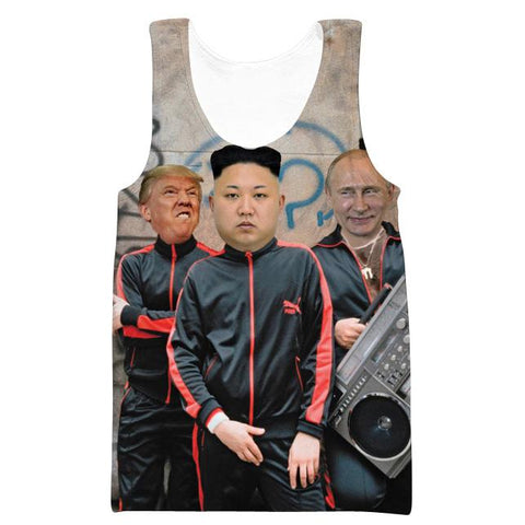 Image of Funny Hoodies - Donald Trump, Kim Jung Un and Putin Printed Pullover Hoodie