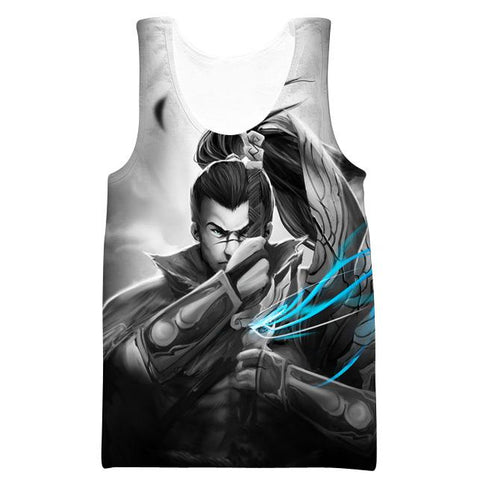 Image of League of Legends Yasuo Hoodies - Pullover Epic Yasuo Grey Hoodie