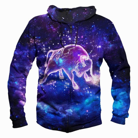 Image of Taurus/Horoscope - 3D Hoodie, Zip-Up, Sweatshirt, T-Shirt