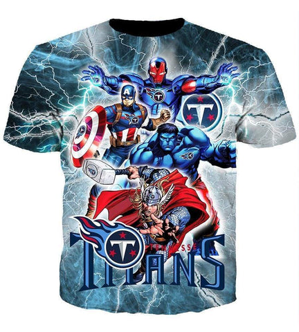 Image of The Avengers Tennessee Titans Hoodies - Pullover Blue Hoodie