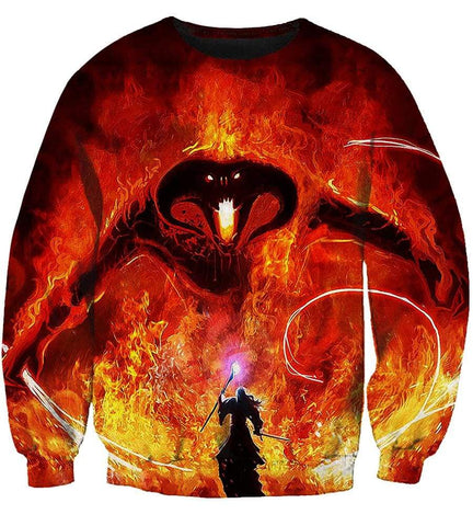 Image of The Lord of The Rings Hoodies - Pullover Red Hoodie