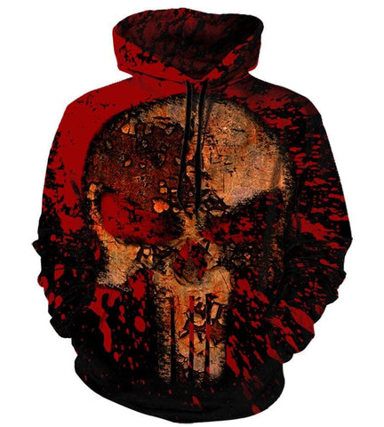 Image of The Punisher Hoodies - Pullover Red Hoodie