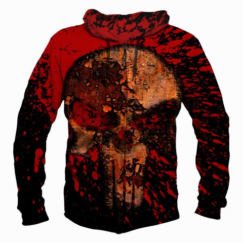 Image of The Punisher Hoodies - Pullover Red Hoodie