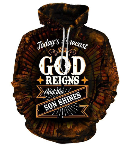 Image of God The Son Shine Hoodies - Pullover Black Hoodie