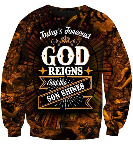 Image of God The Son Shine Hoodies - Pullover Black Hoodie