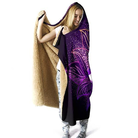 Image of Third Eye Hooded Blanket - Open Eyes Purple Blanket