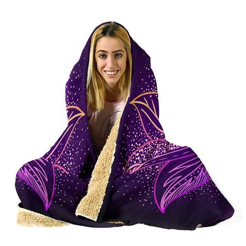 Image of Third Eye Hooded Blanket - Open Eyes Purple Blanket