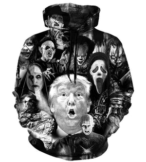 Trump Horror Hoodies - Pulover Black Hoodie