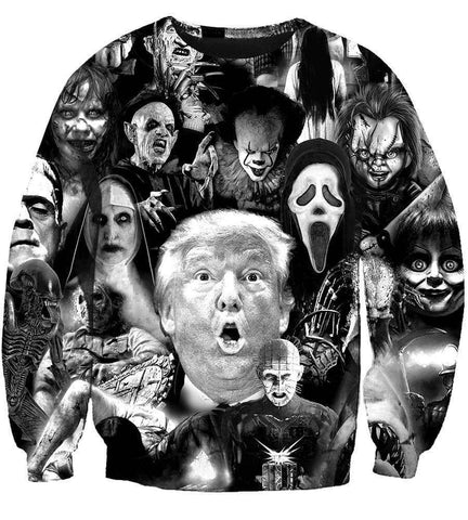 Image of Trump Horror Hoodies - Pulover Black Hoodie