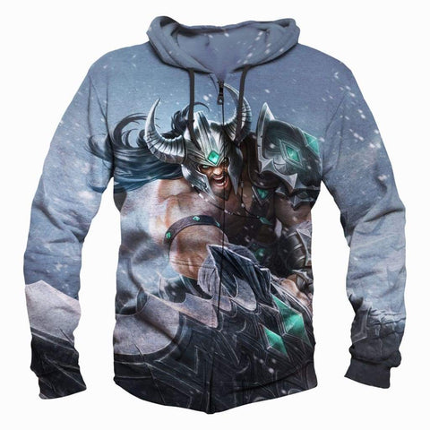 Image of League Of Legend Tryndamere Hoodies - Pullover Grey  Hoodie