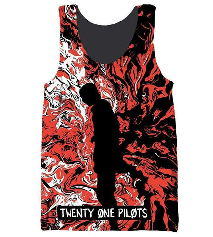 Image of Twenty One Pilots Hoodies - Pullover Red Hoodie