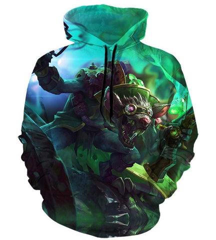 Image of League Of Legend Twitch Hoodies - Pullover Green Hoodie