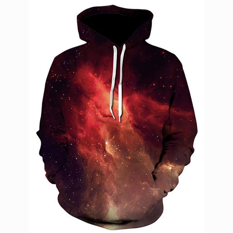 Image of 3D Printed Space Galaxy Hoodie - Hooded Basic Pullover