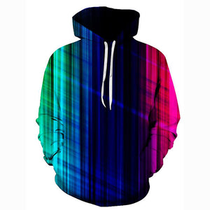 Men's Geometric 3D Printed Hooded Casual Pullover Hoodie