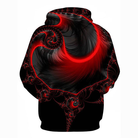 Image of Men's Geometric 3D Printed Hoodie - Hooded Casual Pullover