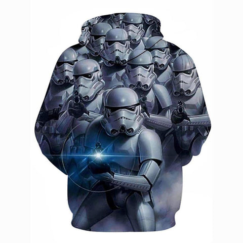 Image of Men's Geometric 3D Printed Hooded Casual Pullover Hoodie