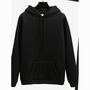 Solid Colored Hoodie - Hooded Basic Pullover