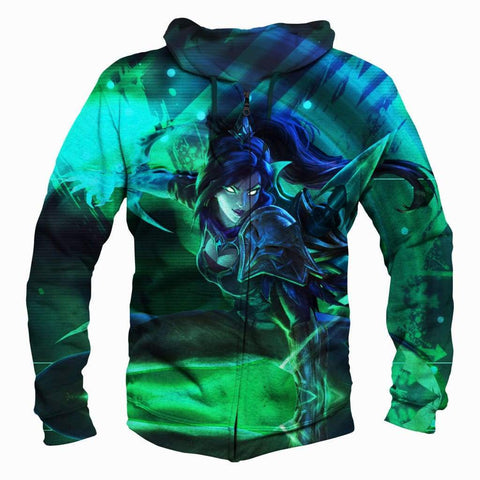 Image of League Of Legend Vayne Hoodies - Pullover Green Hoodie