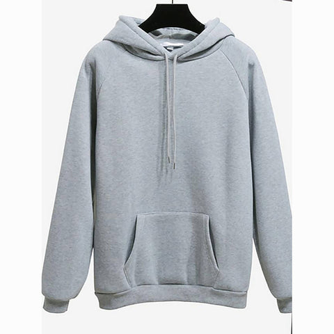 Image of Solid Colored Hoodie - Hooded Basic Pullover