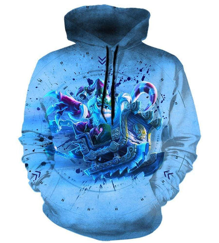 Image of League Of Legend Veigar Hoodies - Pullover Blue Hoodie