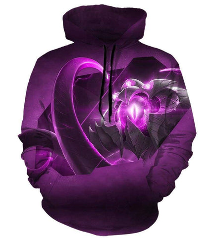 Image of League Of Legend Vel'koz Hoodies - Pullover Purple Hoodie