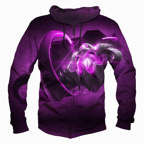 Image of League Of Legend Vel'koz Hoodies - Pullover Purple Hoodie