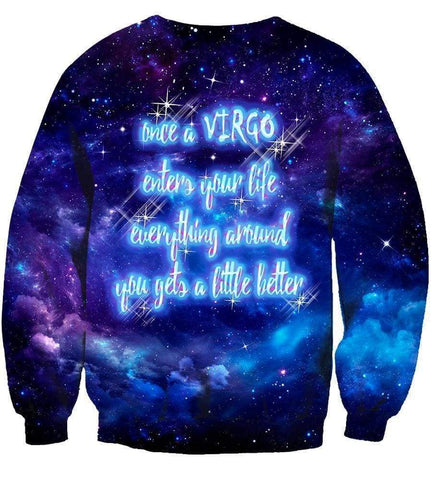 Image of Virgo Horoscope Hoodies - Pullover Black Hoodie