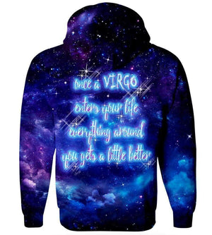 Virgo Horoscope Hoodies - Pullover Black Hoodie