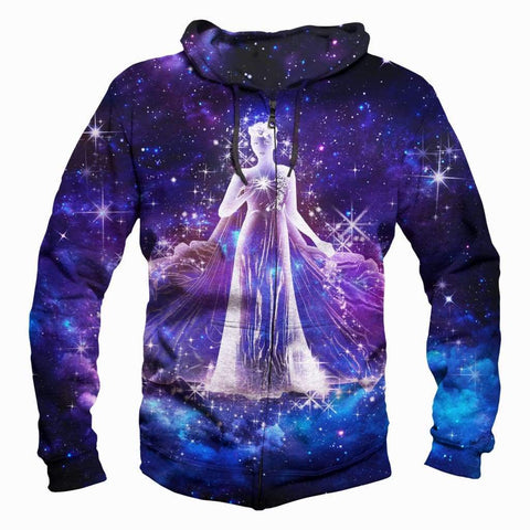 Image of Virgo Horoscope Hoodies - Pullover Black Hoodie