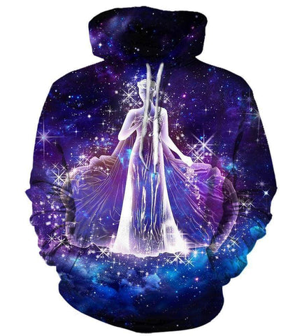 Image of Virgo Horoscope Hoodies - Pullover Black Hoodie