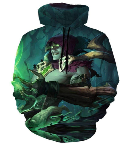 Image of League Of Legend Vladimir Hoodies - Pullover Green Hoodie
