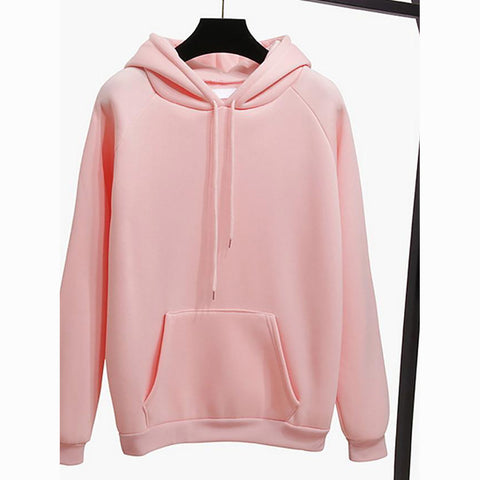 Image of Solid Colored Hoodie - Hooded Basic Pullover