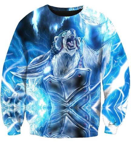 Image of League Of Legend  Volibear Hoodies - Pullover Blue Hoodie