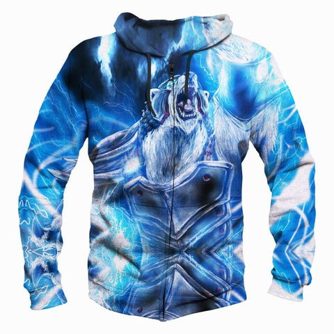 Image of League Of Legend  Volibear Hoodies - Pullover Blue Hoodie