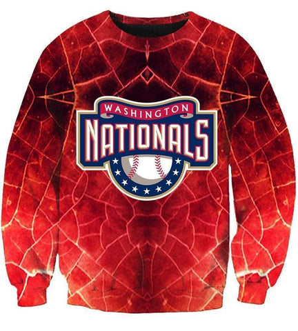 Image of Washington Nationals Hoodies - Pullover Red Hoodie