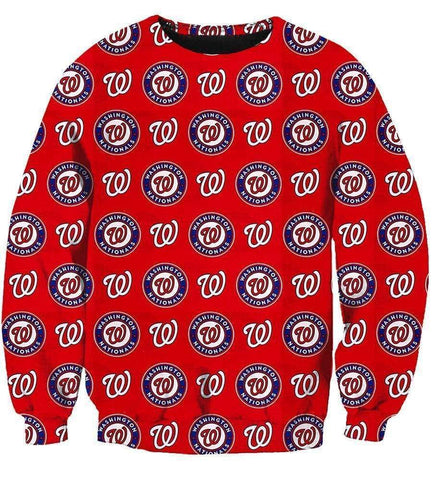 Image of Washington Nationals Hoodies - Pullover Red Hoodie