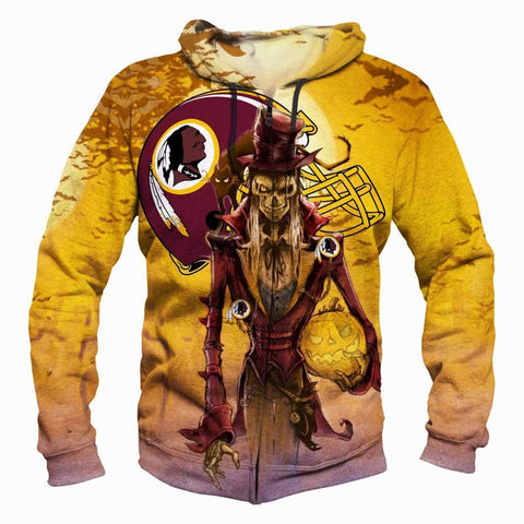 Image of Washington Redskins Hoodies - Pullover Yellow Hoodie