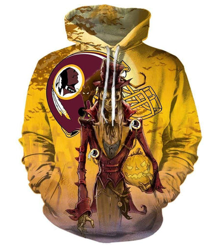 Image of Washington Redskins Hoodies - Pullover Yellow Hoodie