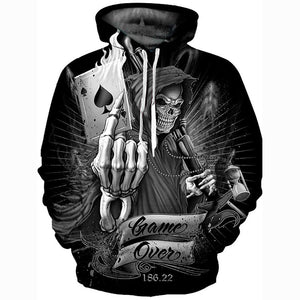 Skull Punk & Gothic Exaggerated Hoodie