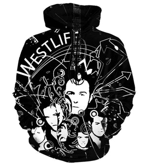 Westlife Hoodies - Pullover Black Hoodie