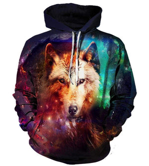 Wolf Animal Hoodies - Pullover Colorful Hoodie4