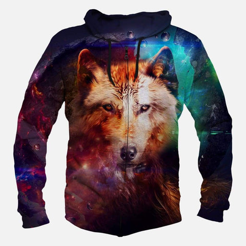 Image of Wolf Animal Hoodies - Pullover Colorful Hoodie4