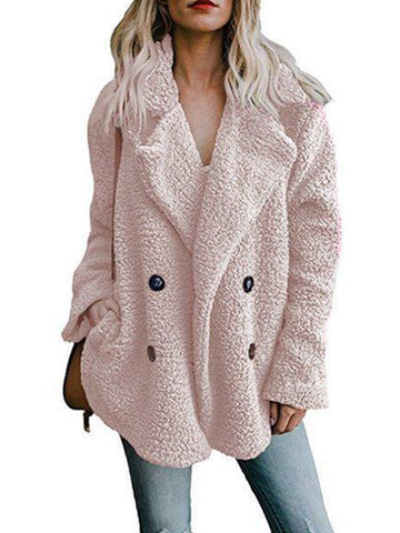 Image of Women Winter Buttoned Casual Quilted Coat