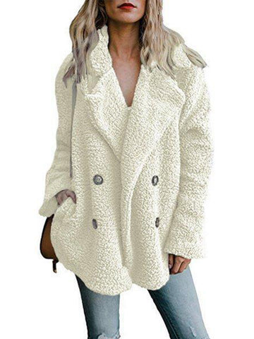 Image of Women Winter Buttoned Casual Quilted Coat