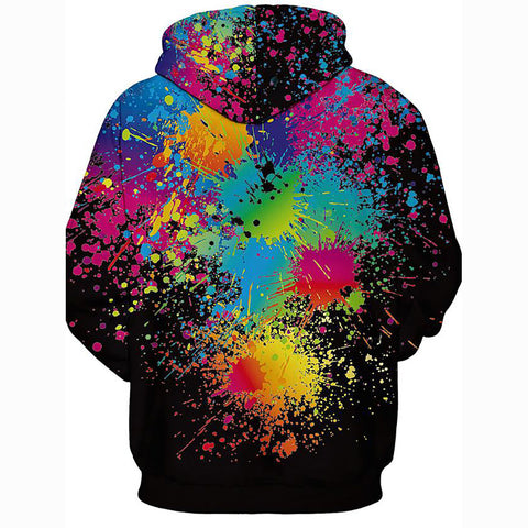 Image of 3D Printed Tie Dye Rainbow Art Hoodie - Hooded Casual Basic Club Pullover