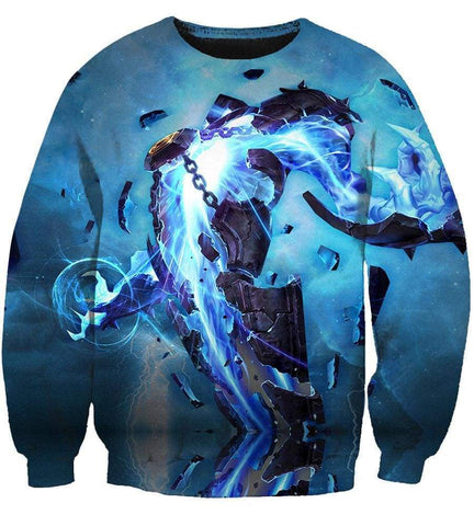 Image of League Of Legend Xerath Hoodies - Pullover Blue Hoodie