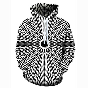 Men's Geometric 3D Printed Tie Dye Hooded Sports Outdoors Hoodie