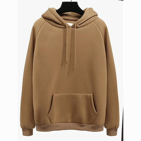 Image of Solid Colored Hoodie - Hooded Basic Pullover