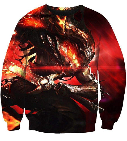 Image of League Of Legend Yasuo Hoodies - Pullover Red Hoodie