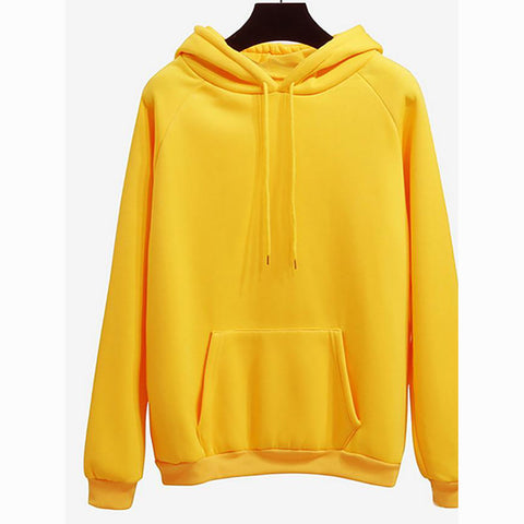 Image of Solid Colored Hoodie - Hooded Basic Pullover